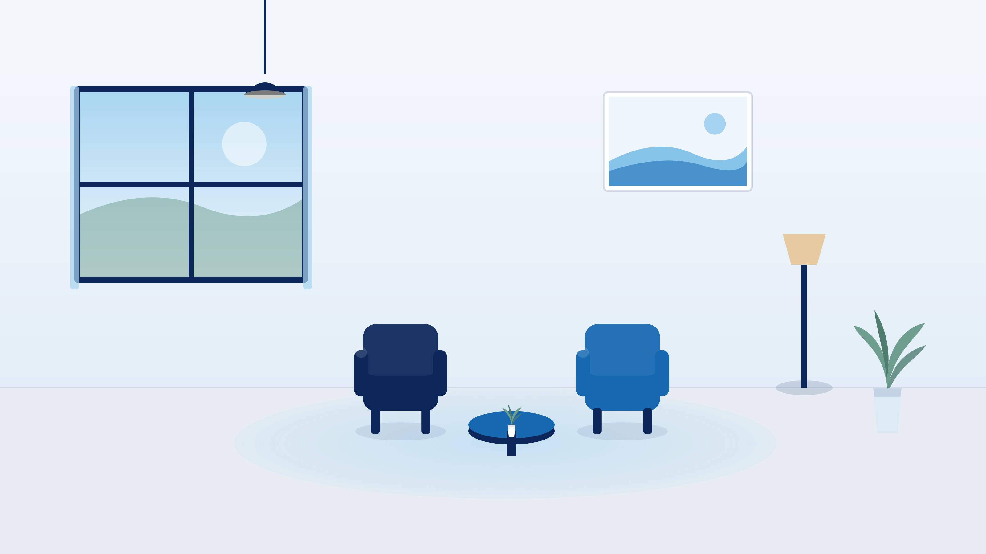 A calm and private therapy room